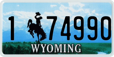 WY license plate 174990