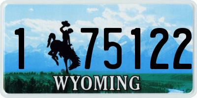 WY license plate 175122