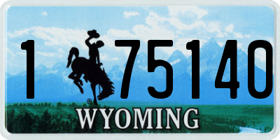 WY license plate 175140