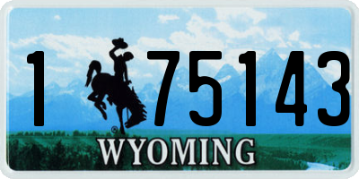WY license plate 175143
