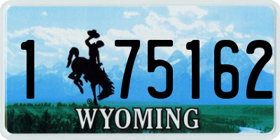 WY license plate 175162
