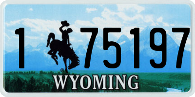 WY license plate 175197