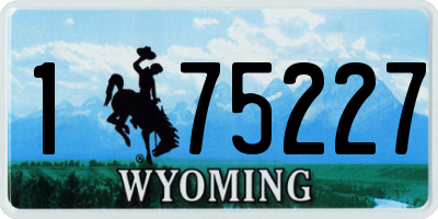 WY license plate 175227