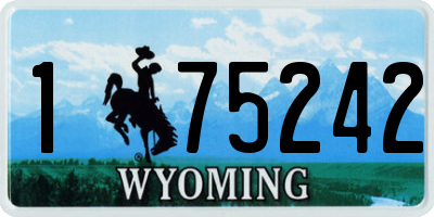 WY license plate 175242