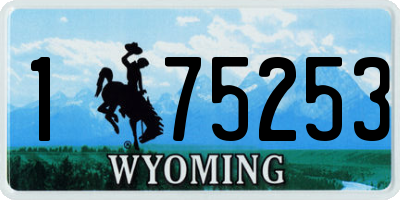 WY license plate 175253