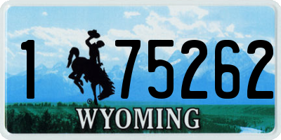 WY license plate 175262