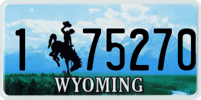 WY license plate 175270