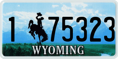 WY license plate 175323