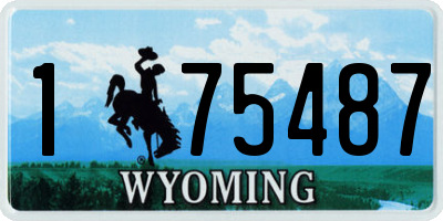 WY license plate 175487