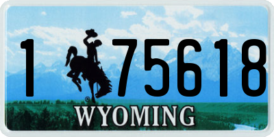 WY license plate 175618