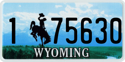 WY license plate 175630