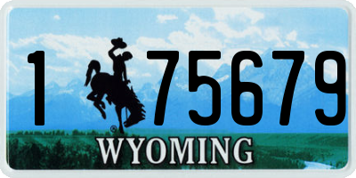 WY license plate 175679