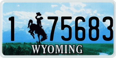 WY license plate 175683