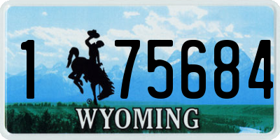 WY license plate 175684