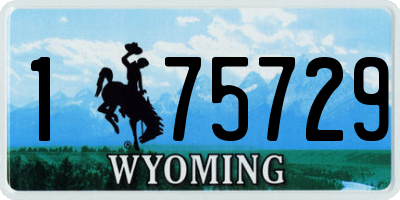WY license plate 175729
