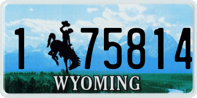 WY license plate 175814