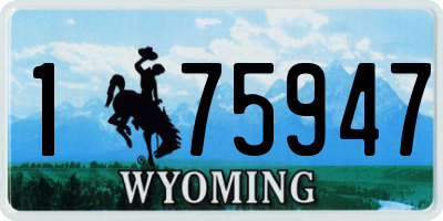 WY license plate 175947