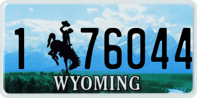 WY license plate 176044