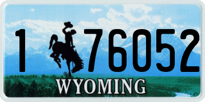 WY license plate 176052