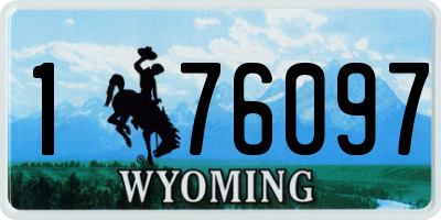 WY license plate 176097