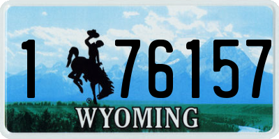 WY license plate 176157