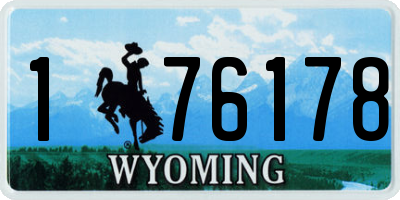 WY license plate 176178