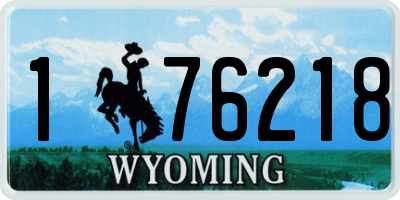 WY license plate 176218