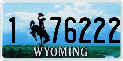 WY license plate 176222