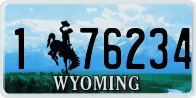 WY license plate 176234