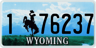 WY license plate 176237