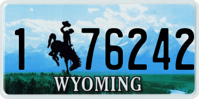 WY license plate 176242