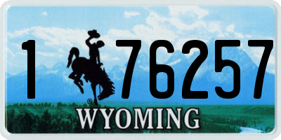 WY license plate 176257