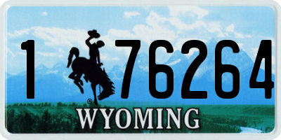 WY license plate 176264