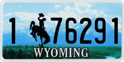WY license plate 176291