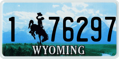 WY license plate 176297
