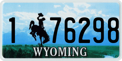 WY license plate 176298