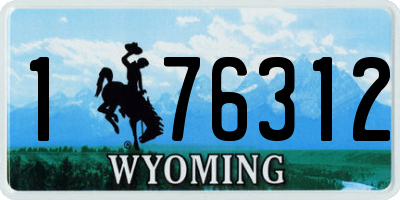 WY license plate 176312