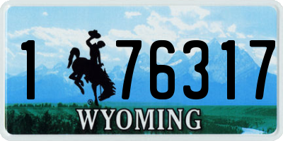 WY license plate 176317