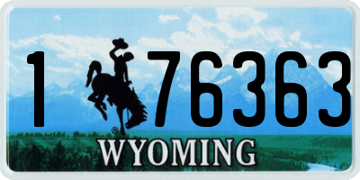 WY license plate 176363