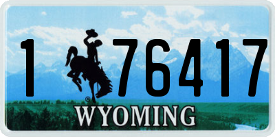 WY license plate 176417