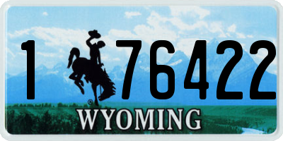 WY license plate 176422