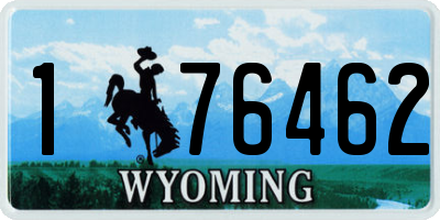 WY license plate 176462