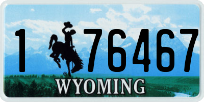 WY license plate 176467