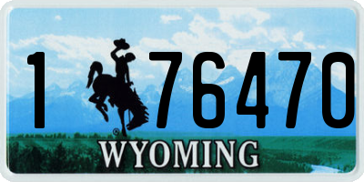 WY license plate 176470