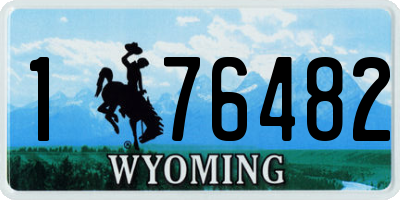 WY license plate 176482