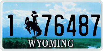 WY license plate 176487