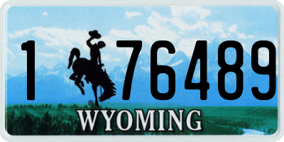 WY license plate 176489