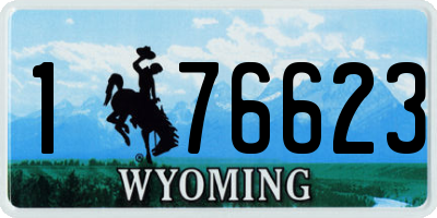 WY license plate 176623
