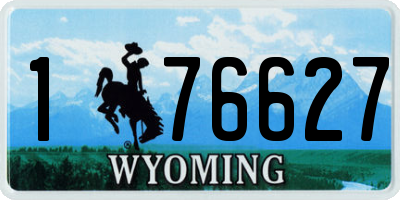 WY license plate 176627