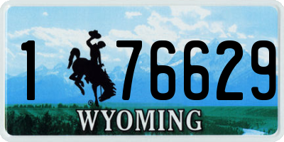 WY license plate 176629